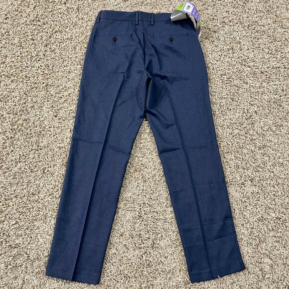 Haggar Men’s Non-Iron Straight Fit Performance Dress Pants Navy, Size 30x30 - Picture 10 of 15